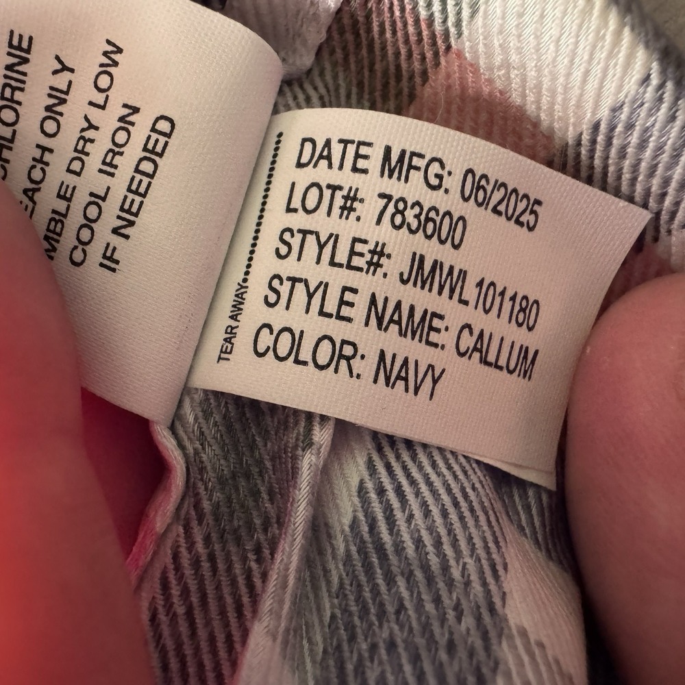 Johnnie O Performance Shirt L Large Callum Long Button Multicolor Plaid Bamboo - Picture 6 of 11